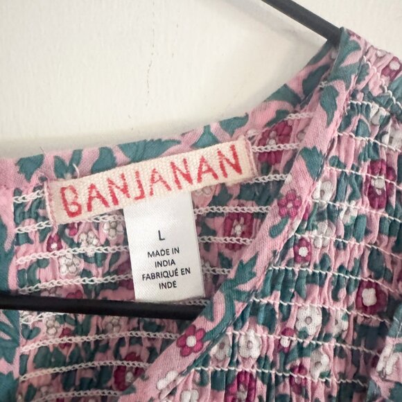 Banjanan Isha Scatter Floral Wild Rose Midi Dress L - Picture 5 of 9